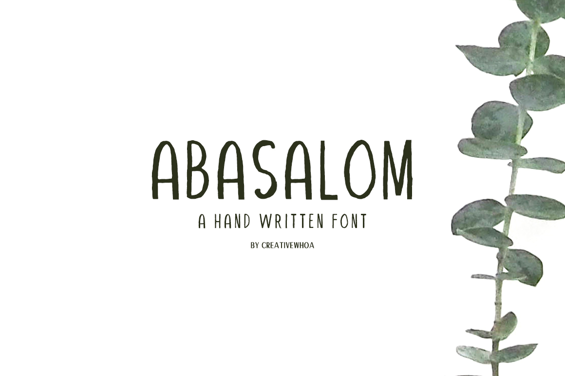 Abasalom: A Handwritten Font for Editorial Elegance