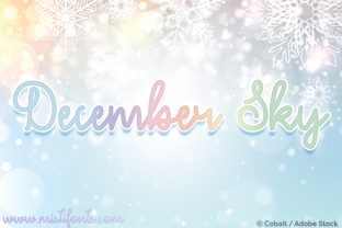 December Sky: A Festive Script Font for Eye-Catching Campaigns