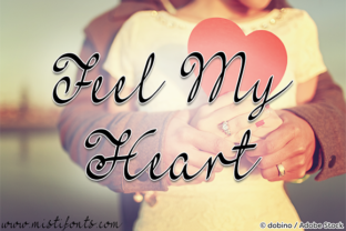 Feel My Heart: A Romantic Calligraphy Font for Web Design